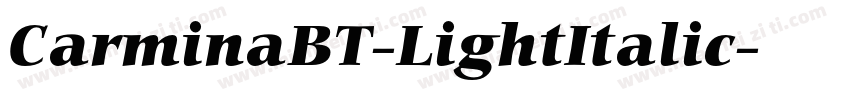 CarminaBT-LightItalic字体转换