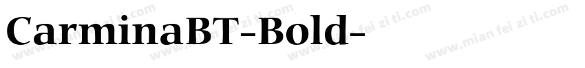 CarminaBT-Bold字体转换
