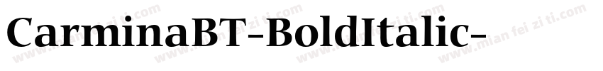 CarminaBT-BoldItalic字体转换