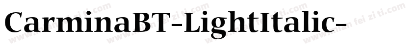 CarminaBT-LightItalic字体转换