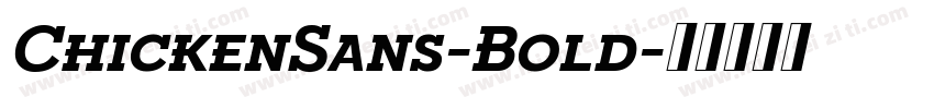 ChickenSans-Bold字体转换