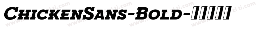 ChickenSans-Bold字体转换