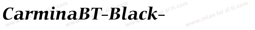 CarminaBT-Black字体转换