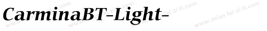CarminaBT-Light字体转换