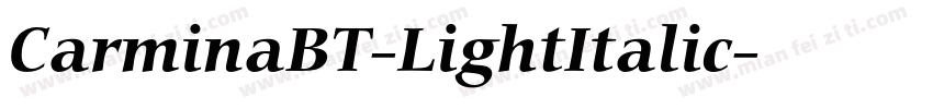 CarminaBT-LightItalic字体转换