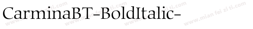 CarminaBT-BoldItalic字体转换