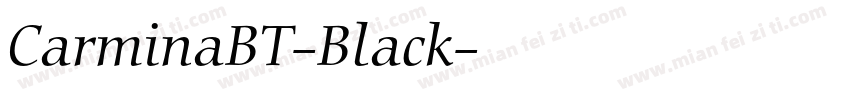 CarminaBT-Black字体转换