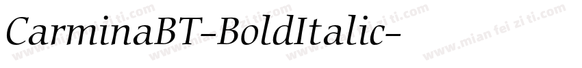 CarminaBT-BoldItalic字体转换