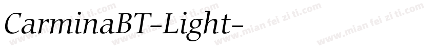 CarminaBT-Light字体转换