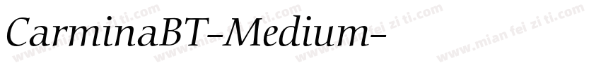 CarminaBT-Medium字体转换