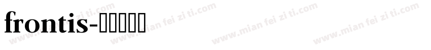 frontis字体转换