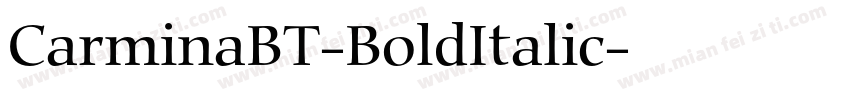 CarminaBT-BoldItalic字体转换