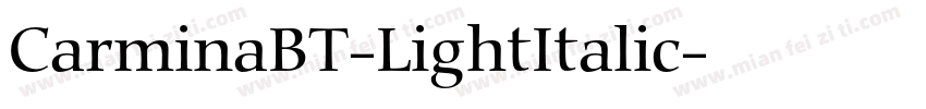 CarminaBT-LightItalic字体转换