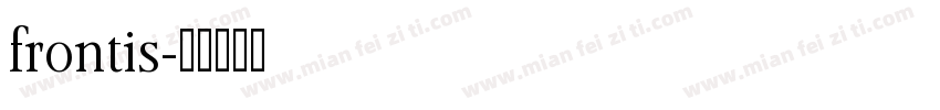 frontis字体转换