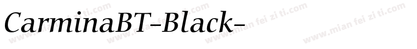 CarminaBT-Black字体转换