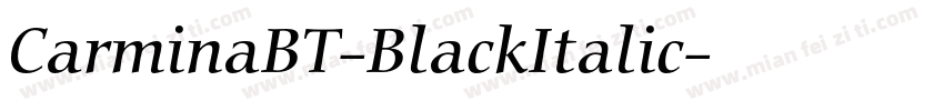 CarminaBT-BlackItalic字体转换