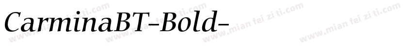 CarminaBT-Bold字体转换