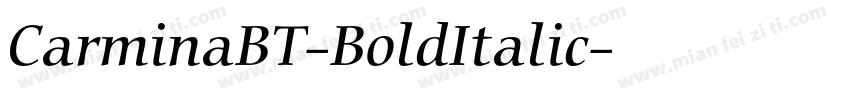 CarminaBT-BoldItalic字体转换