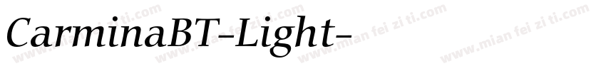 CarminaBT-Light字体转换