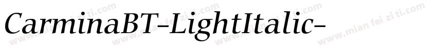 CarminaBT-LightItalic字体转换