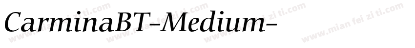 CarminaBT-Medium字体转换