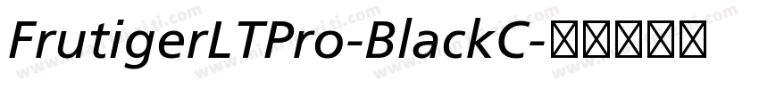 FrutigerLTPro-BlackC字体转换