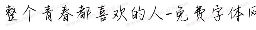 整个青春都喜欢的人字体转换