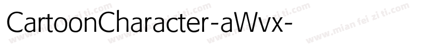 CartoonCharacter-aWvx字体转换
