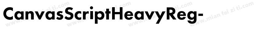 CanvasScriptHeavyReg字体转换