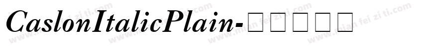 CaslonItalicPlain字体转换