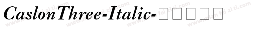 CaslonThree-Italic字体转换