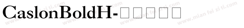 CaslonBoldH字体转换