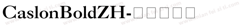 CaslonBoldZH字体转换