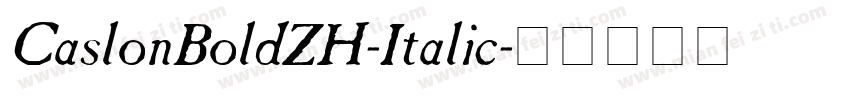 CaslonBoldZH-Italic字体转换
