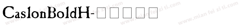 CaslonBoldH字体转换