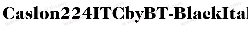 Caslon224ITCbyBT-BlackItalic字体转换