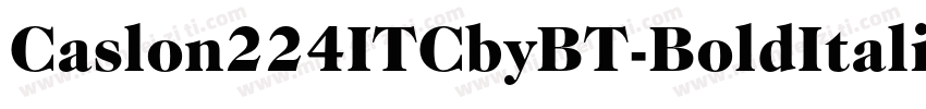Caslon224ITCbyBT-BoldItalic字体转换