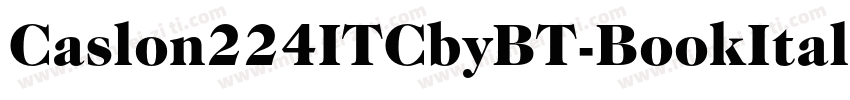Caslon224ITCbyBT-BookItalic字体转换