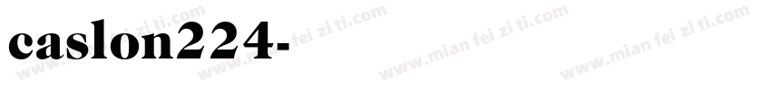 caslon224字体转换