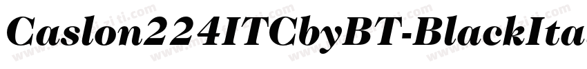 Caslon224ITCbyBT-BlackItalic字体转换