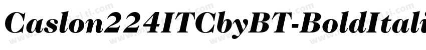Caslon224ITCbyBT-BoldItalic字体转换