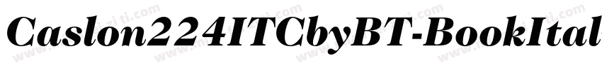 Caslon224ITCbyBT-BookItalic字体转换