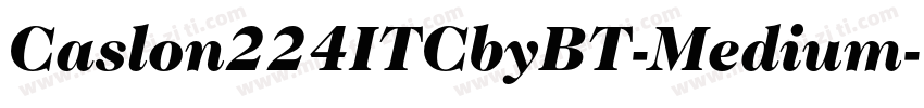 Caslon224ITCbyBT-Medium字体转换