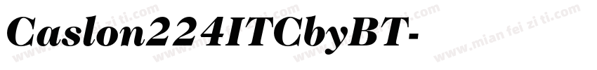 Caslon224ITCbyBT字体转换