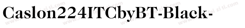 Caslon224ITCbyBT-Black字体转换