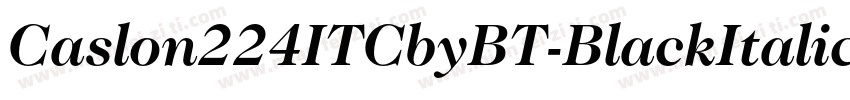Caslon224ITCbyBT-BlackItalic字体转换