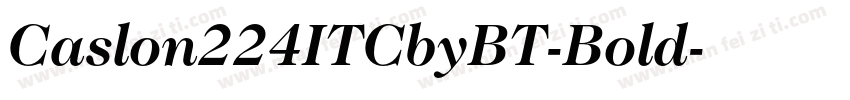 Caslon224ITCbyBT-Bold字体转换