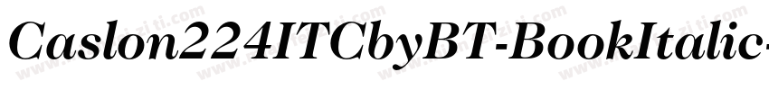 Caslon224ITCbyBT-BookItalic字体转换