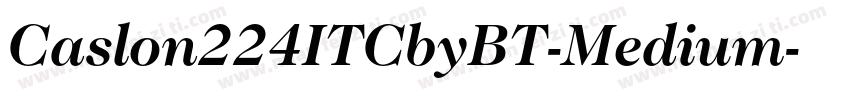Caslon224ITCbyBT-Medium字体转换