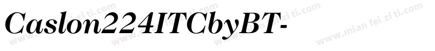 Caslon224ITCbyBT字体转换